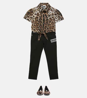 Bedruckte Bluse aus Baumwolle | Dolce&Gabbana Kids