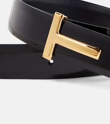 Ceinture Monogram en cuir verni | Tom Ford