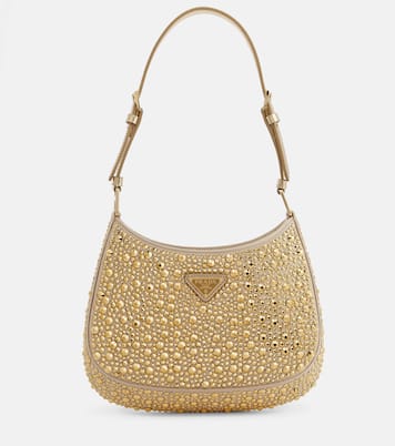 Borsa Cleo in raso con cristalli | Prada