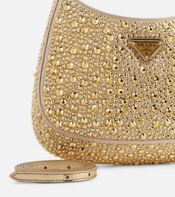 Borsa Cleo in raso con cristalli | Prada