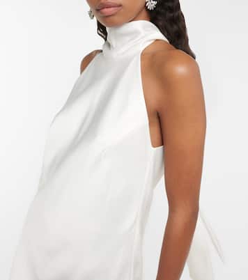 Miniabito da sposa in raso con fiocco | Galvan