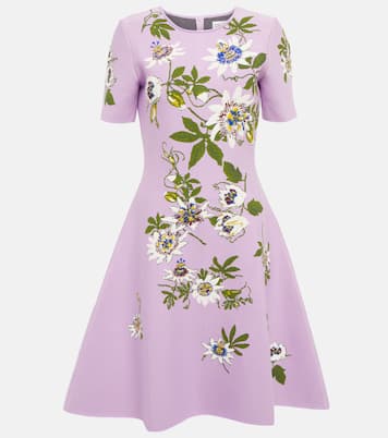 Minikleid aus Jacquard-Strick | Oscar de la Renta