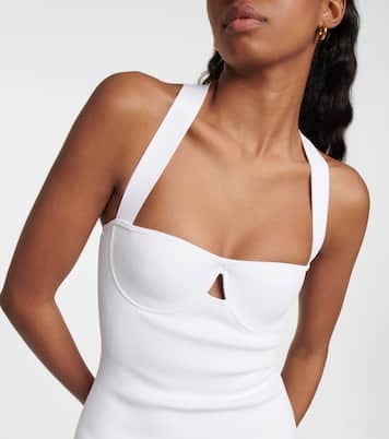 Diana fringe-trimmed knit midi dress | Galvan
