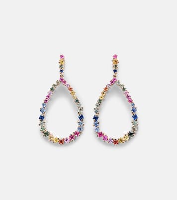 Boucles d'oreilles en or rose 18 ct et saphirs | Suzanne Kalan