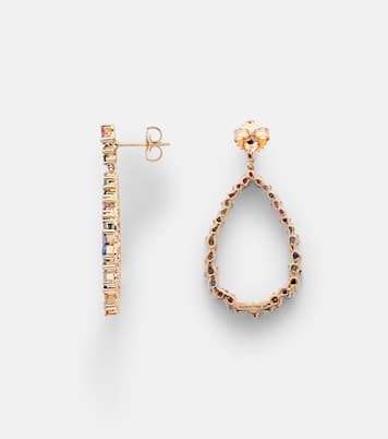Boucles d'oreilles en or rose 18 ct et saphirs | Suzanne Kalan