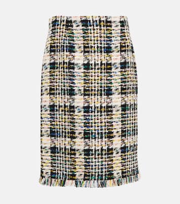 Falda midi de tweed en mezcla de algodón | Oscar de la Renta