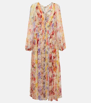 Wonderland floral georgette midi dress | Zimmermann