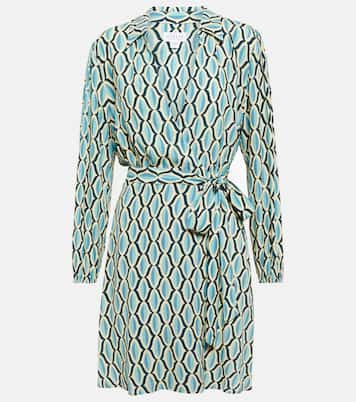 Gabriella printed wrap minidress | Velvet