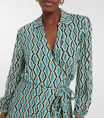 Gabriella printed wrap minidress | Velvet