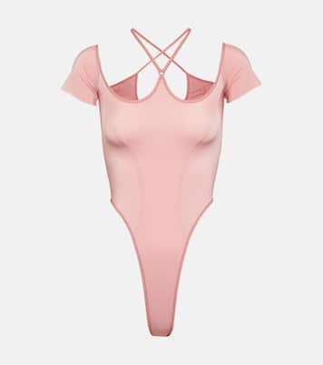 Halterneck mesh bodysuit | KNWLS