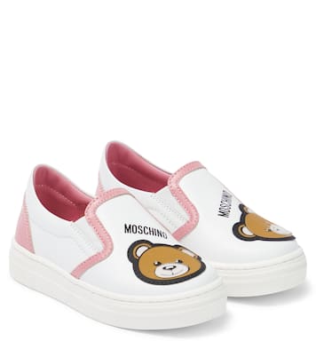 Sneakers slip-on in pelle | Moschino Kids
