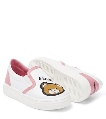 Sneakers slip-on in pelle | Moschino Kids