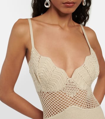 Knitted cotton-blend maxi dress | Staud