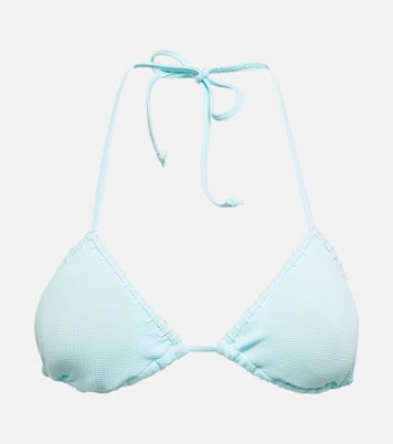 Top de bikini con cuello halter bordado | Marysia