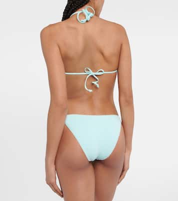 Top de bikini con cuello halter bordado | Marysia