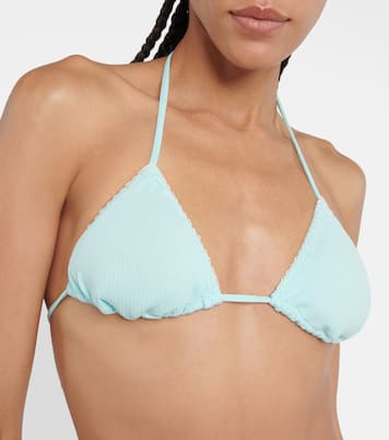 Top de bikini con cuello halter bordado | Marysia