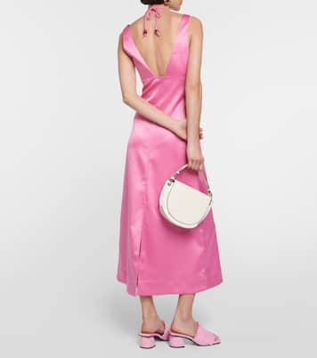 Midikleid aus Satin | Ganni
