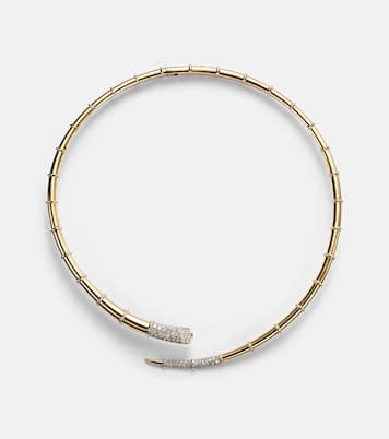 Collier Horn en or 14 ct et diamants | Rainbow K