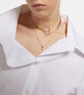 Collier Horn en or 14 ct et diamants | Rainbow K