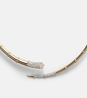Collier Horn en or 14 ct et diamants | Rainbow K