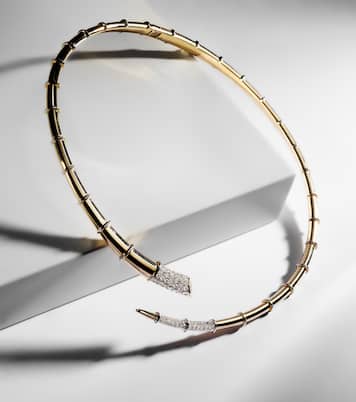 Collier Horn en or 14 ct et diamants | Rainbow K