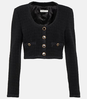 Blazer raccourci en tweed à carreaux | Alessandra Rich