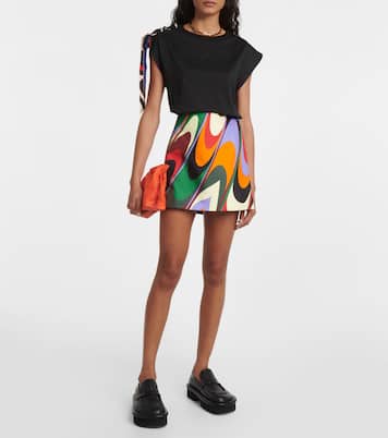 Onde silk twill miniskirt | Pucci