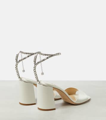 Sandalen Saeda 85 aus Satin mit Kristallen | Jimmy Choo