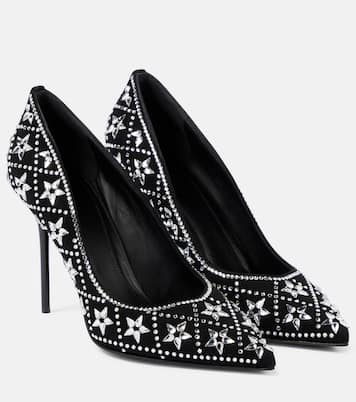 Pumps Ruby aus Veloursleder mit Kristallen | Balmain