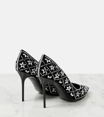 Pumps Ruby aus Veloursleder mit Kristallen | Balmain