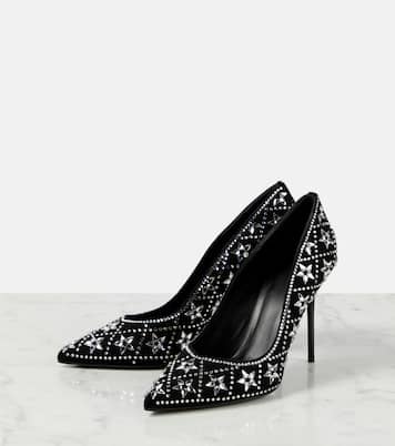 Pumps Ruby aus Veloursleder mit Kristallen | Balmain