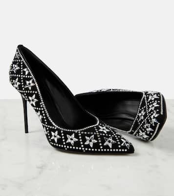 Pumps Ruby aus Veloursleder mit Kristallen | Balmain