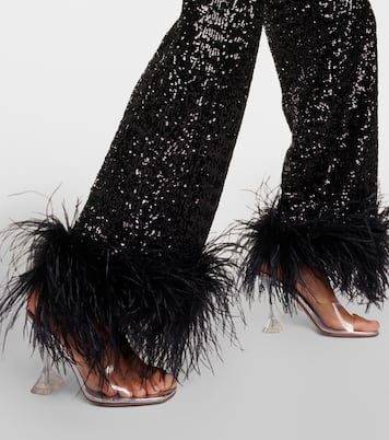 Pantalon ample Paillettes à sequins et plumes | Oséree