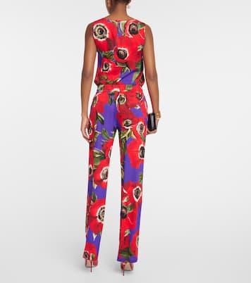 Pantalones anchos Anemone de seda charmeuse | Dolce&Gabbana