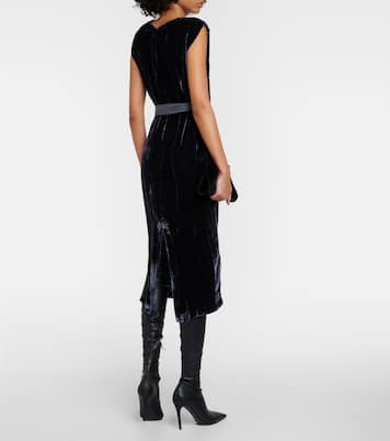 Vestido midi Kandace de terciopelo | Velvet