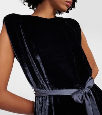 Vestido midi Kandace de terciopelo | Velvet