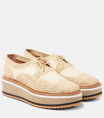 Blake raffia platform brogues | Clergerie