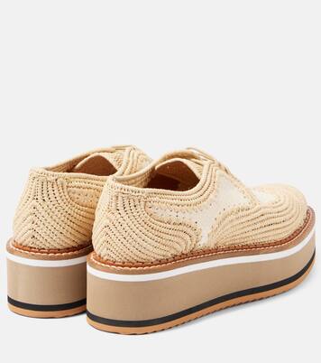 Blake raffia platform brogues | Clergerie