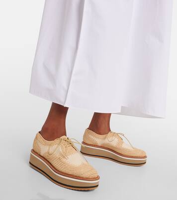 Blake raffia platform brogues | Clergerie