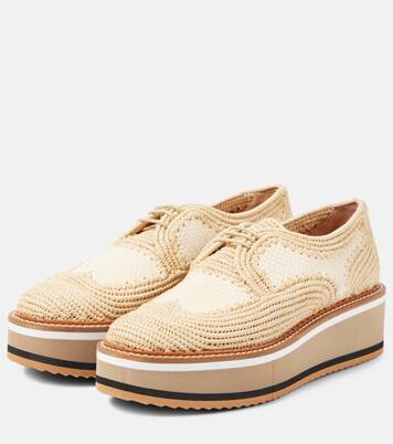 Blake raffia platform brogues | Clergerie