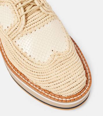 Blake raffia platform brogues | Clergerie
