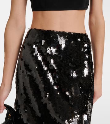 Sequined organza midi skirt | Xu Zhi