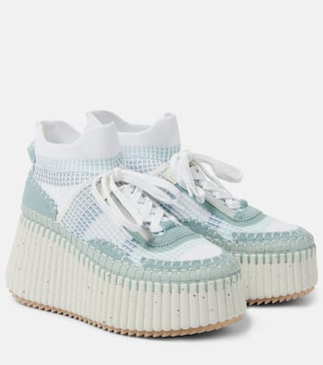 Baskets compensées Nama 80 en daim | Chloé