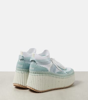 Baskets compensées Nama 80 en daim | Chloé