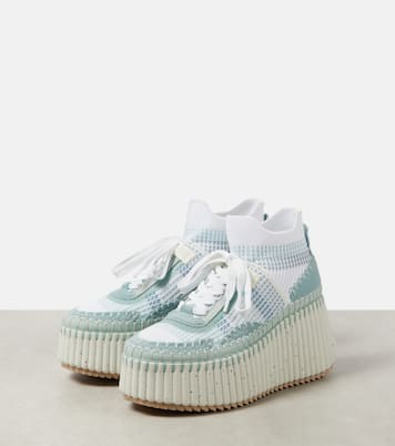 Baskets compensées Nama 80 en daim | Chloé