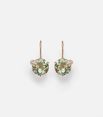 Boucles d'oreilles Peekaboo en or rose 18 ct, prasiolite et diamants | Bucherer Fine Jewellery