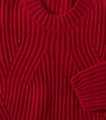 Pullover in lana vergine a coste | Il Gufo