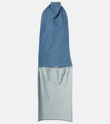 Top di jeans con scollo all'americana | Alaïa