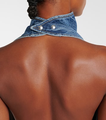 Top di jeans con scollo all'americana | Alaïa
