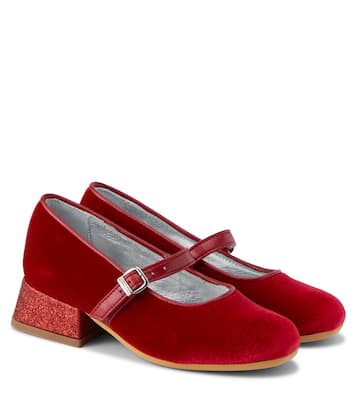 Ballerine Dorothy in velluto con glitter | Monnalisa